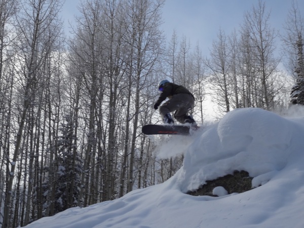 snowboarding brighton utah rock drop